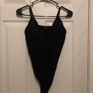 Cute black thong bodysuit